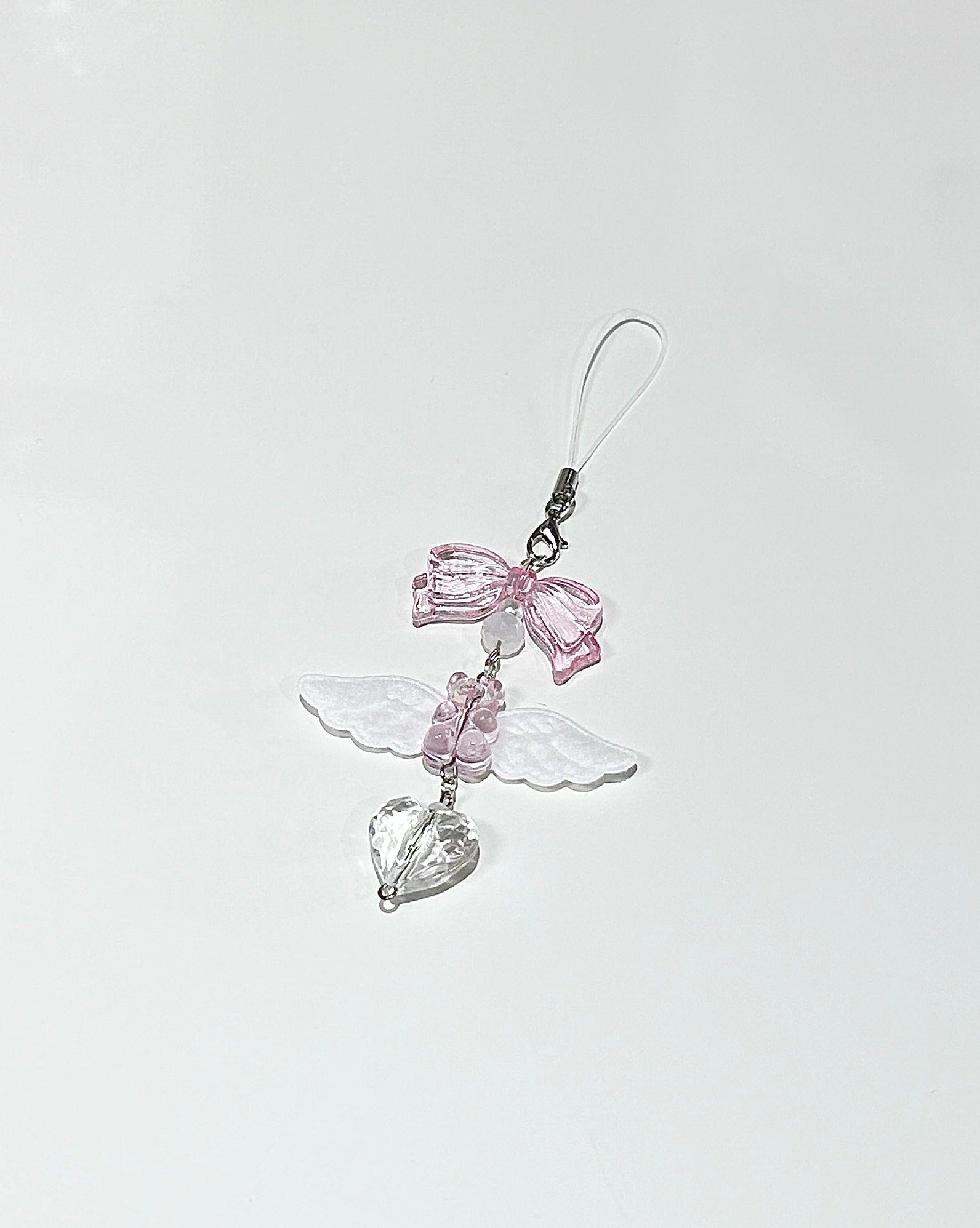 Gummy Bear Angel Phone Charm - pink